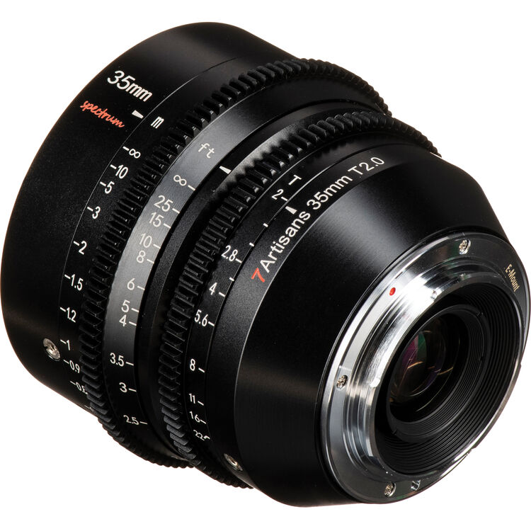 Lente de cine 7Artisans 35mm T2.0 Spectrum Prime Sony E Mount FULL FRAME
