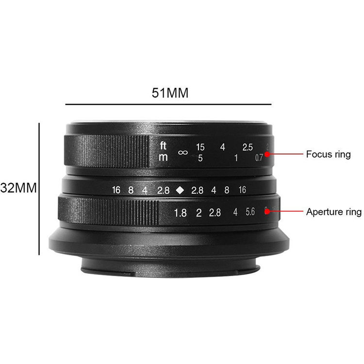  Lente 7Artisans 25mm F1.8 M43 (Panasonic Olympus)