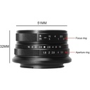  Lente 7Artisans 25mm F1.8 M43 (Panasonic Olympus)