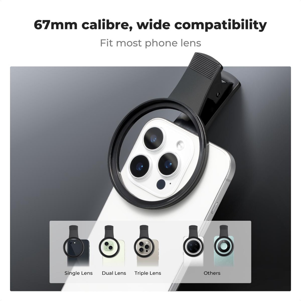 Adaptador Filtros 67mm para Telefonos Universal Click K&f Concept KF31.142