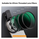 Adaptador Filtros 67mm para Telefonos Universal Click K&f Concept KF31.142