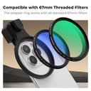 Adaptador Filtros 67mm para Telefonos Universal Press-on K&f Concept KF15.0028