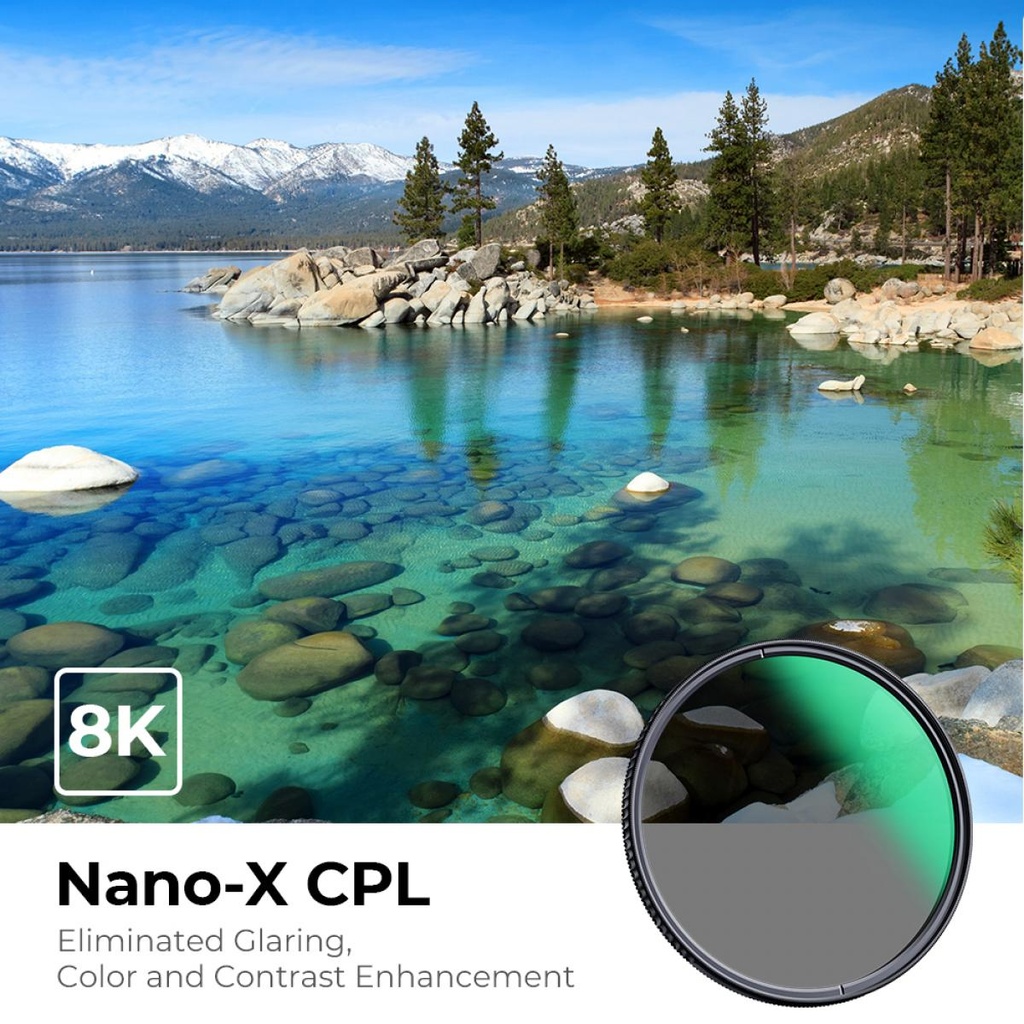 Filtro CPL Polarizador 82mm K&f Concept Nano X KF01.974V3