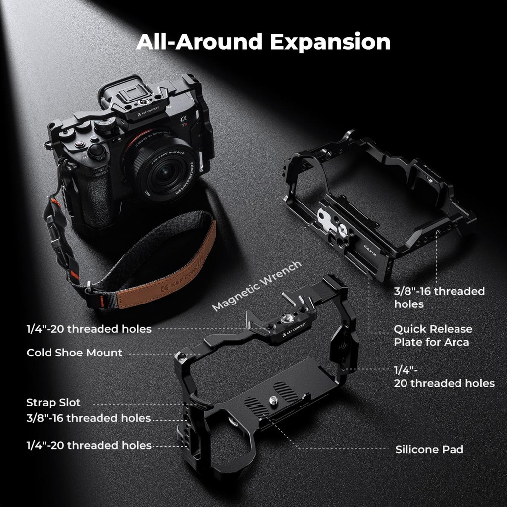 Jaula para Sony A7M5/A7M4/A7R5/A7M3/A7R3 K&f Concept KF31.244