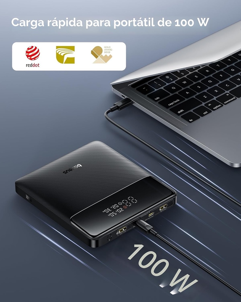 Power Bank 20.000mah Baseus Carga Rapida PD 100W 