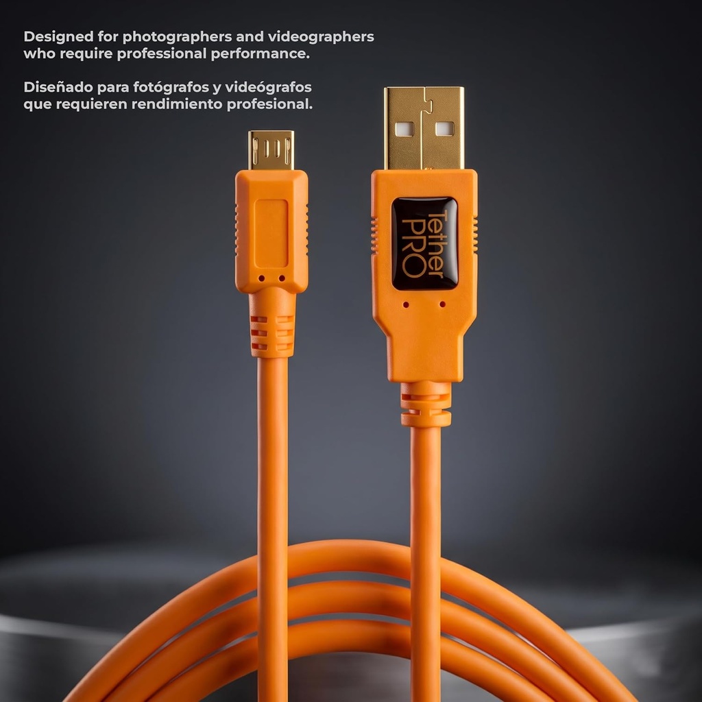 Cable Tipo C a 2.0 Micro-B 5-Pin Tether Tools TetherPro 4,6 Mts (copia)