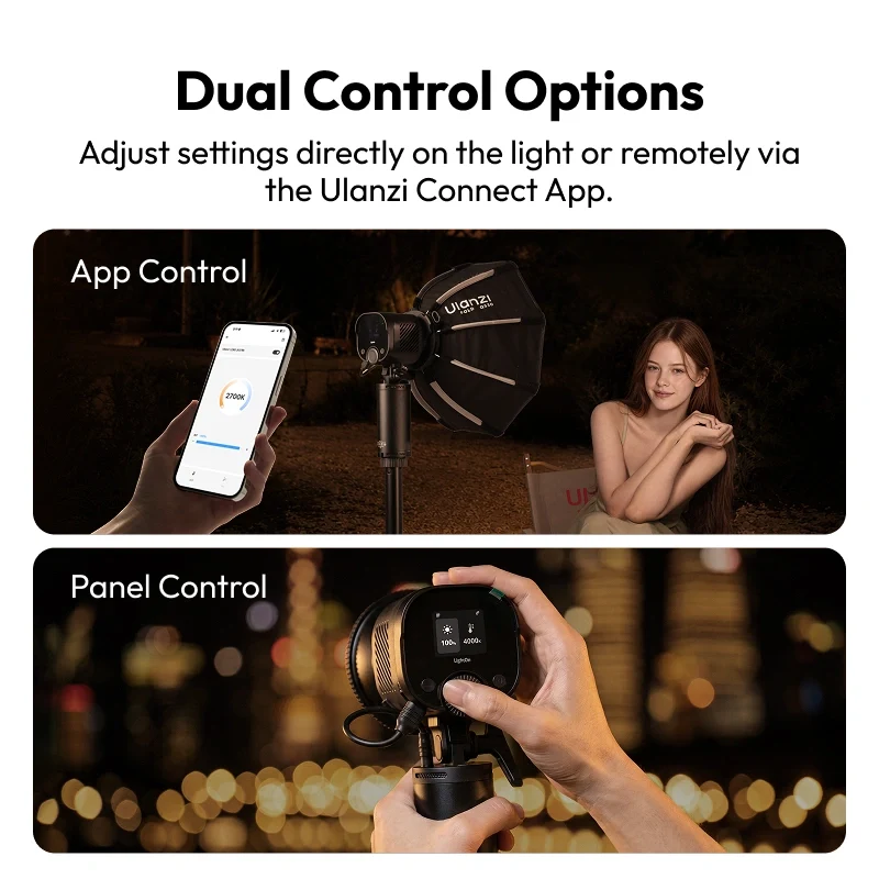 Luz de Video y Flash Ulanzi LC60 LightOn 60W Mini Bowens