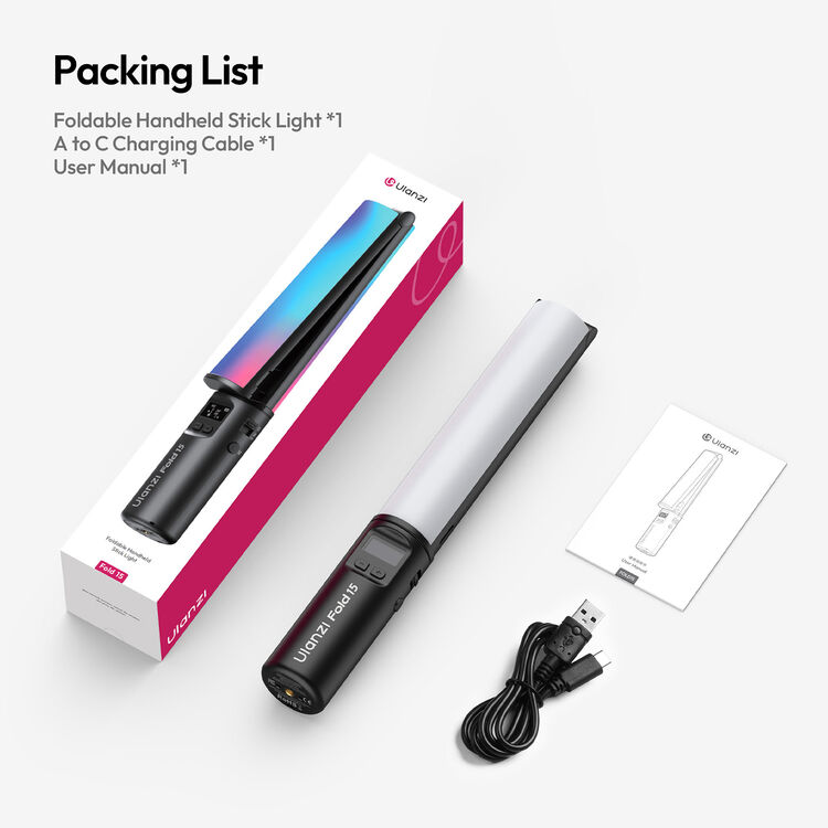 Tubo de Luz LED RGB Plegable Ulanzi FOLD15 L209 (15W)