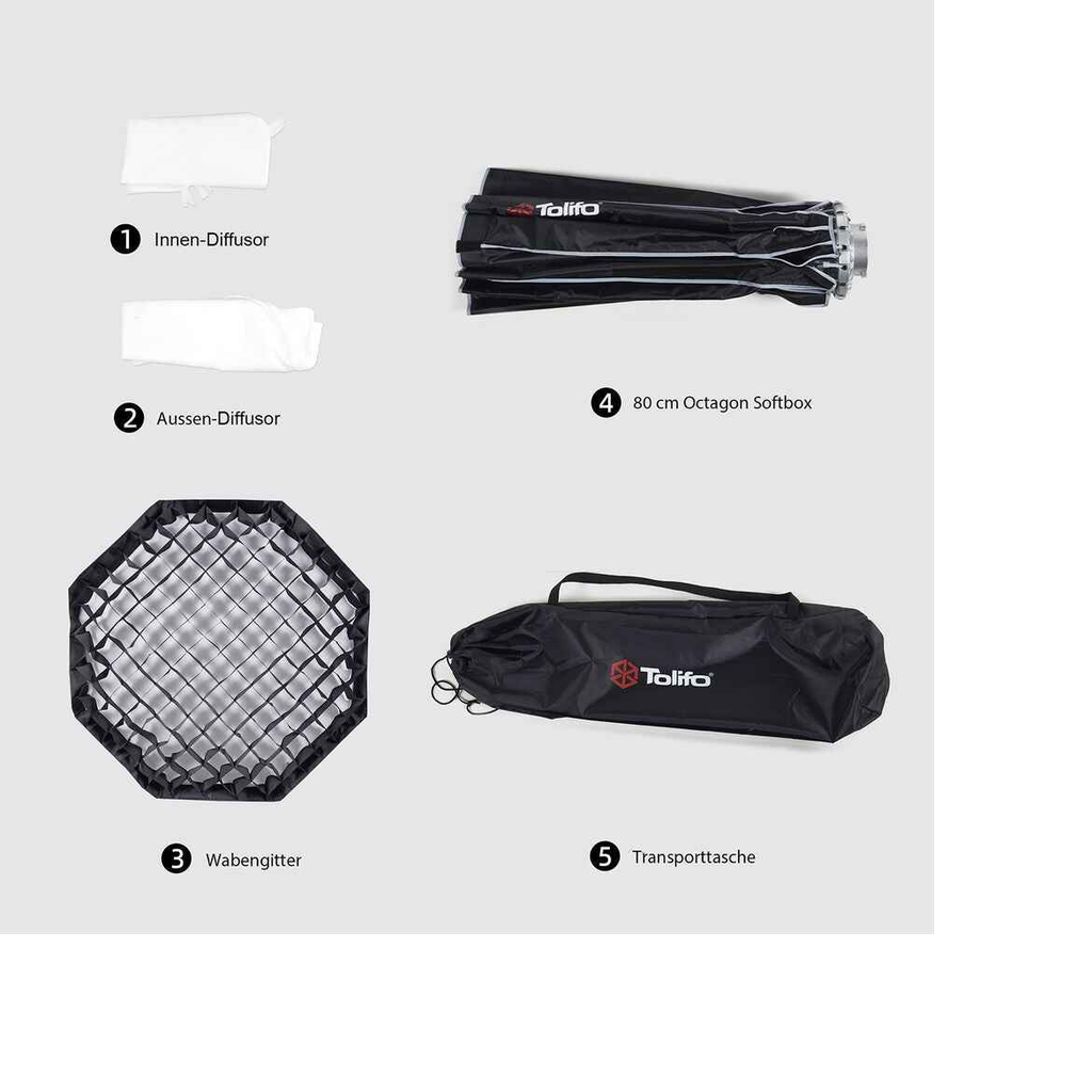 Softbox Parabolico Tolifo 60cm Mini Bowens LKP-60