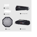 Softbox Parabolico Tolifo 60cm Mini Bowens LKP-60
