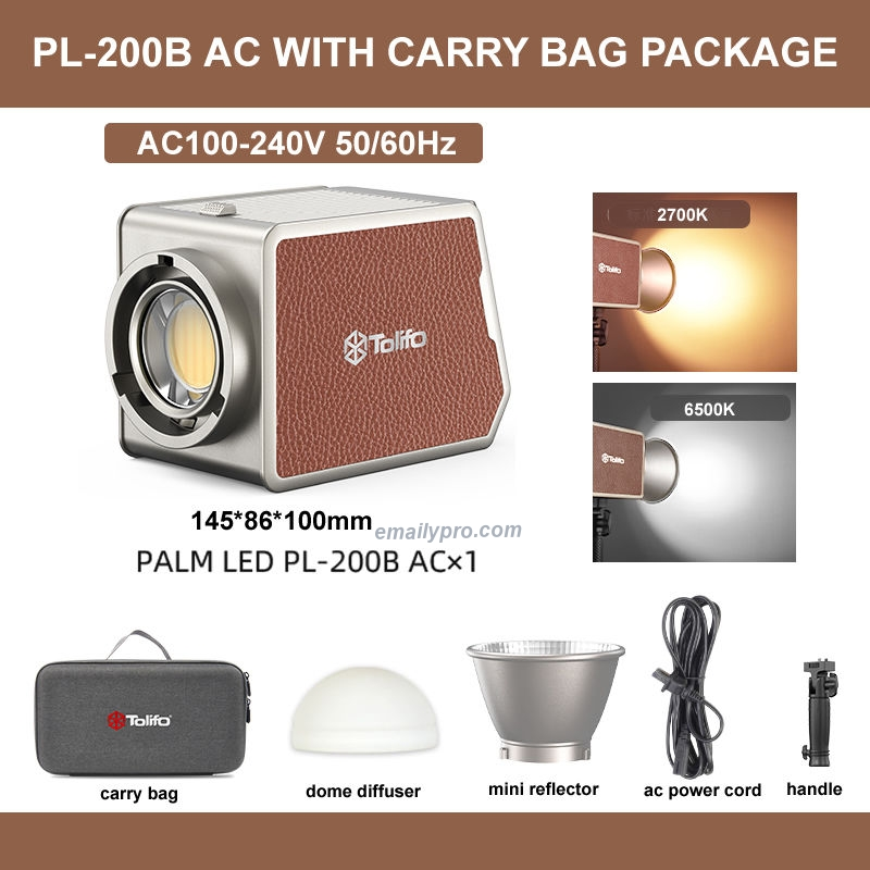 Luz De Video Led Monolight 200W Tolifo PL-200b AC