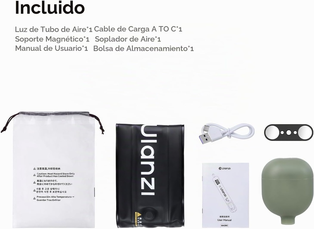 Luz de video Tubo de Aire Ulanzi UA20C 12W Magnetica Bicolor (copia)