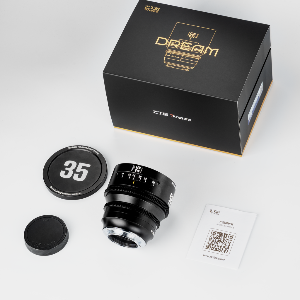 Lente de Cine 7Artisans 35mm T1.5 DREAM Panasonic/Leica/Sigma Full Frame L Mount