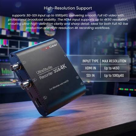 Capturadora de Video LiveGear UltraStudio Recorder 3G & 4K para Broadcast 2SDI+1HDMI 