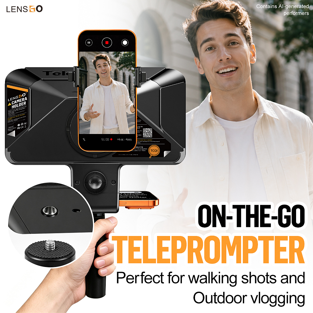 Teleprompter LENSGO TCQI 10P para Smartphone 10 Pulgadas