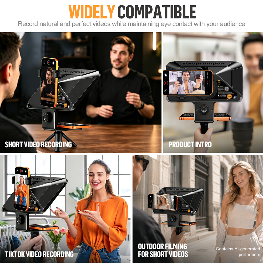Teleprompter LENSGO TCQI 10P para Smartphone 10 Pulgadas