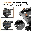 Tripode Monopie Coman DX327CQ6 Cabezal Fluido 173 cm