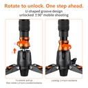 Tripode Monopie Coman DX327AQ6 Cabezal Fluido 173 Cm