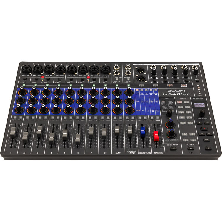 Mezclador Digital Y Grabador Multipista Zoom Livetrak L12Next