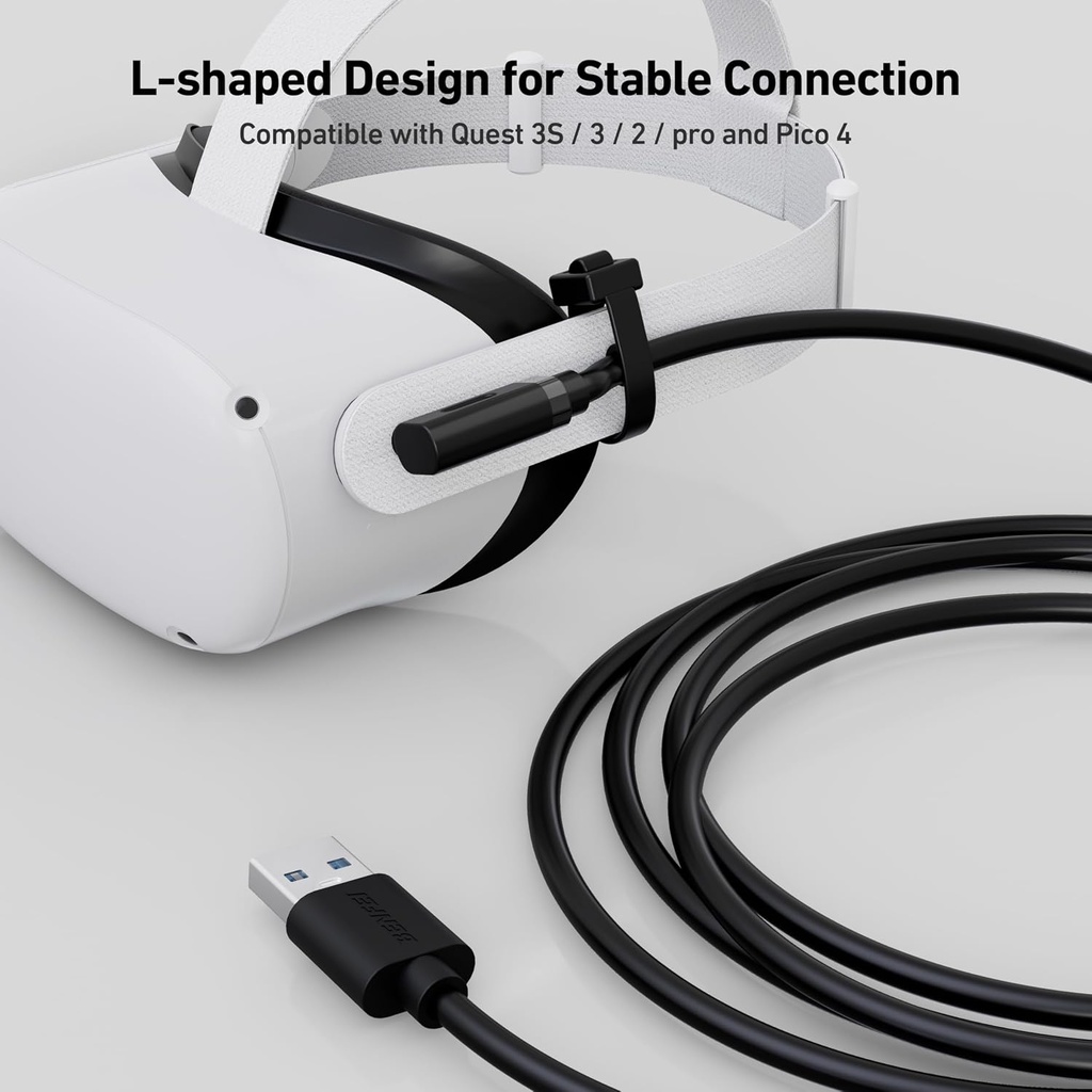 Cable Tipo C Benfei 4.9 Mts Data Transfer, USB 3.0 to USB C Compatible Oculus/Meta Quest 3, Quest2/Pro/Pico 4 