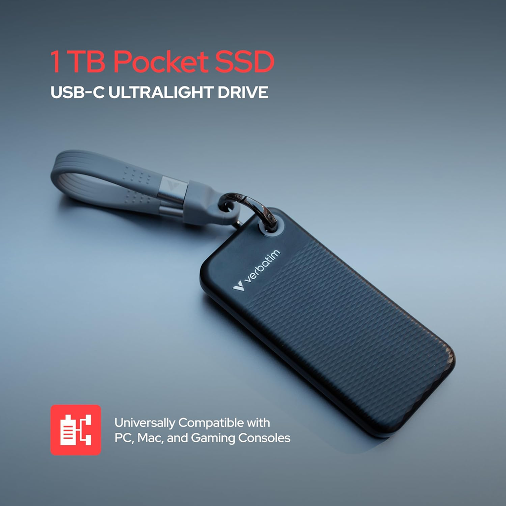 Disco Externo SSD Verbatim 1 TB SSD USB C 3.2 Gen2 1000 Mb/s