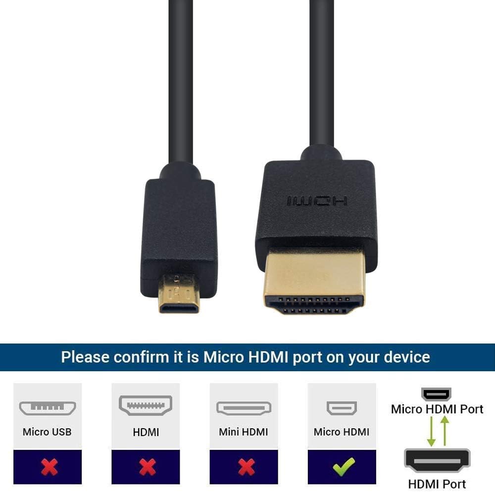 Cable Micro Hdmi A Hdmi 4K 60Hz en espiral 1.2 metros Livegear