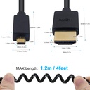 Cable Micro Hdmi A Hdmi 4K 60Hz en espiral 1.2 metros Livegear