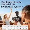 Flash Speedlite Ulanzi F16R con Luz Led Continua bicolor GN16 90° Tilt