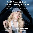 Flash Speedlite Ulanzi F16R con Luz Led Continua bicolor GN16 90° Tilt