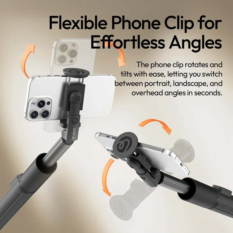 Tripode Selfie Stick Ulanzi MT86 Apertura Instantánea Bluetooth Smartphone 1,5mts