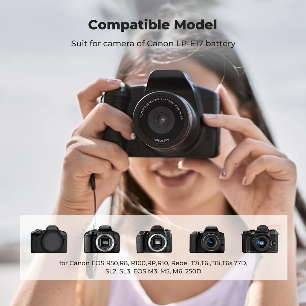 Cargador 2 Baterias Canon Lp-e17 Canon Eos Rp R10 T8i Sl3 M6