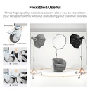 Paral Estudio Stand Heavy Duty K&F Concept con Ruedas 305cm