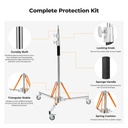 Paral Estudio Stand Heavy Duty K&F Concept con Ruedas 305cm