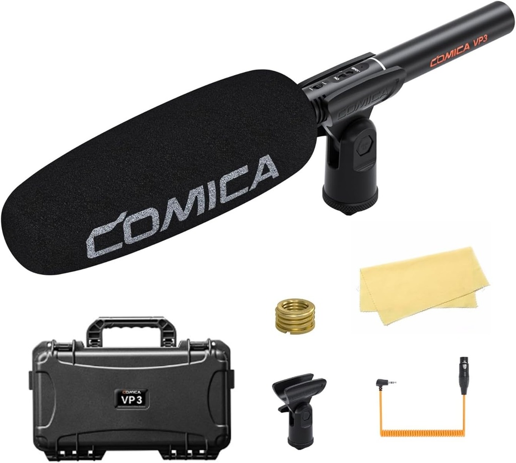 Microfono Shotgun Comica VP3 Super Cardiode Direccional XLR
