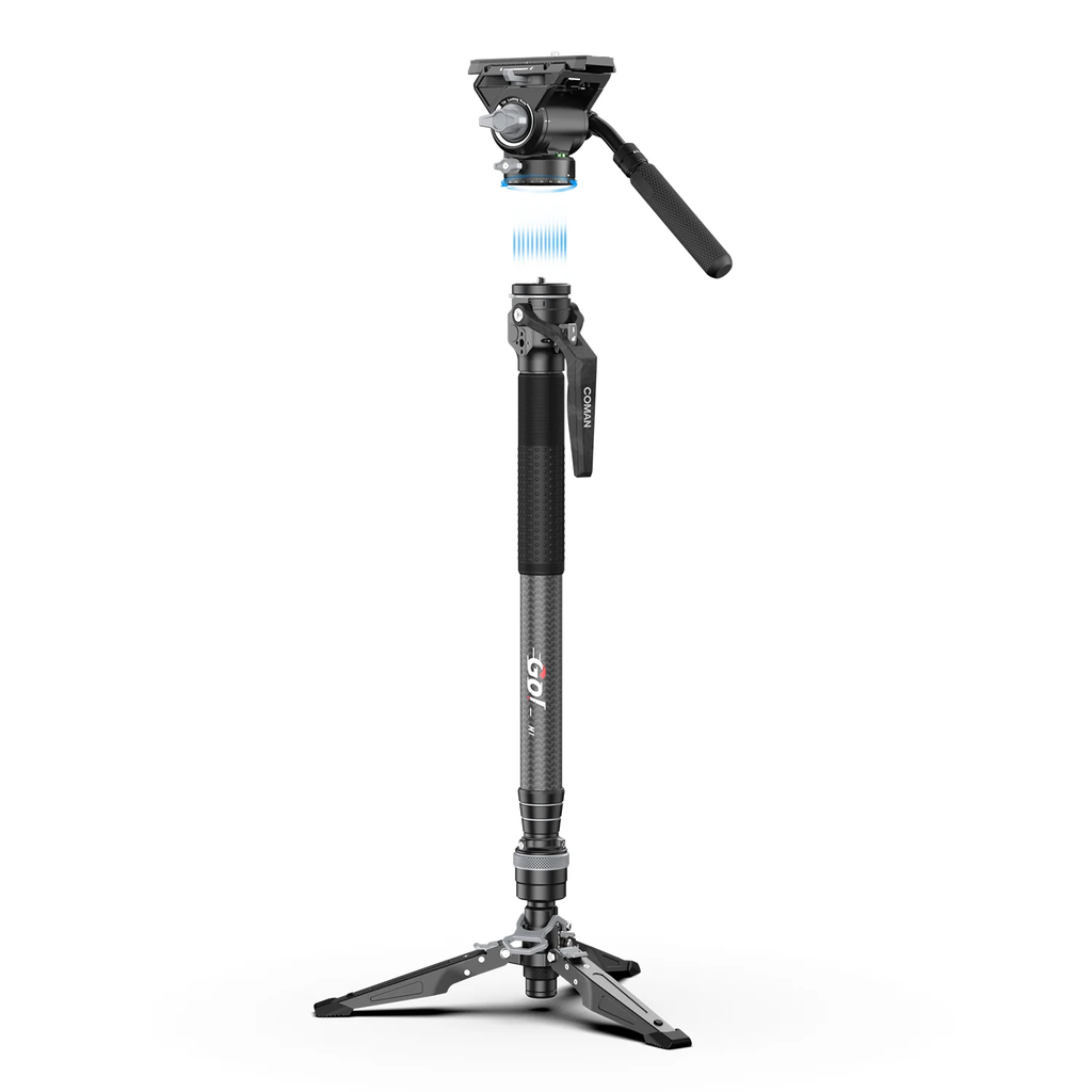 Monopie Coman M1V5 Fibra de Carbono One Click go Fast 170 CM