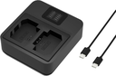 Cargador de Baterias Dual NP-FZ100 para Sony A7R IV, A7R III, A7III, A7C y mas