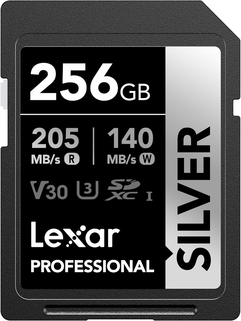Memoria Sd 256gb Lexar Class 10 U3 V30 Silver Sdxc UHS-I