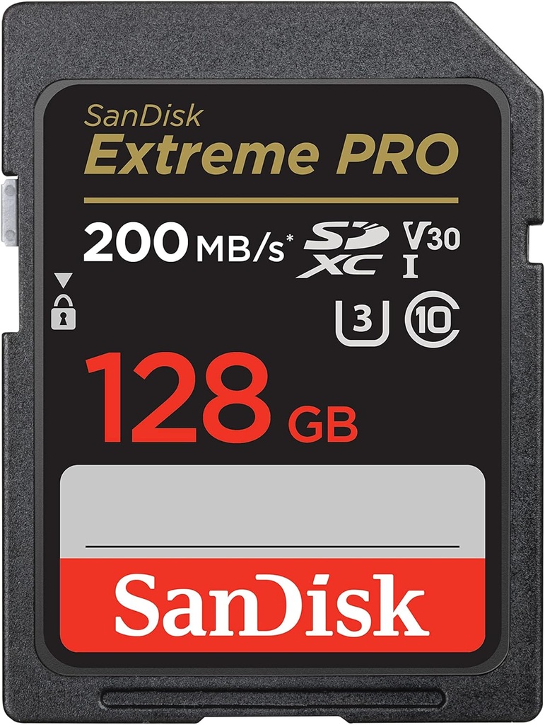  Tarjeta SD 128 GB Sandisk Extreme PRO SDXC V30 Uhs-i