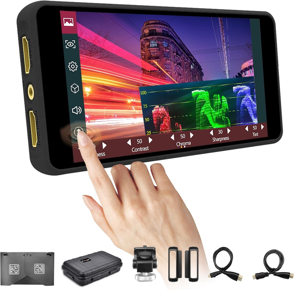 Monitor de Campo Portkeys PT5II 5 Pulg 4K 800nit Touchscreen