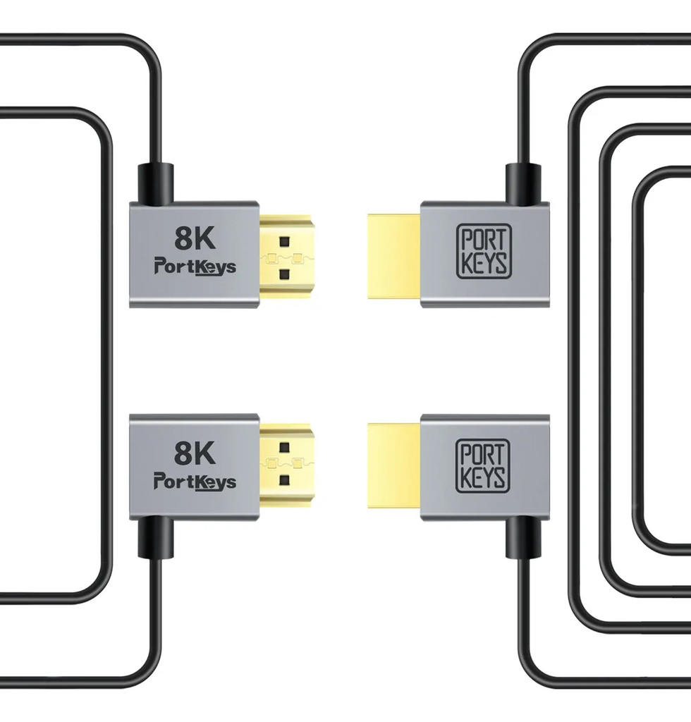 Cable Hdmi 8K ultradelgado 30 cm + 1 Mts 2 Pack Portkeys
