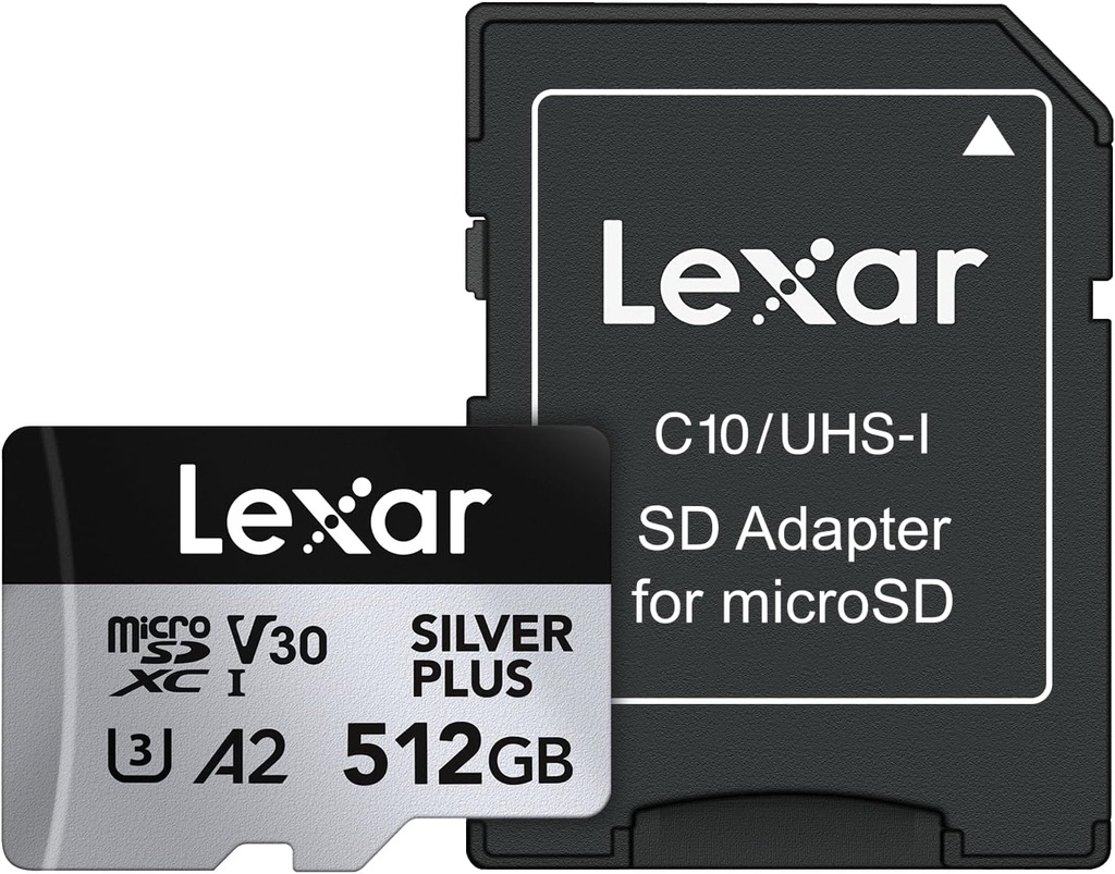 Tarjeta Micro SD Lexar 512GB Professional Silver Plus V30
