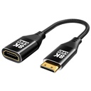 Cable Mini Hdmi Macho a Hdmi Hembra 8K 20 cm