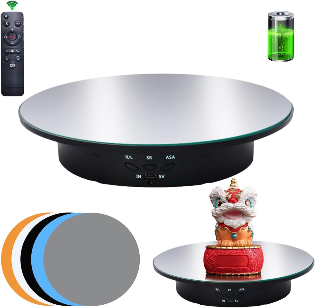 Plataforma Giratoria 20 Cm para Fotografia y video Producto control remoto