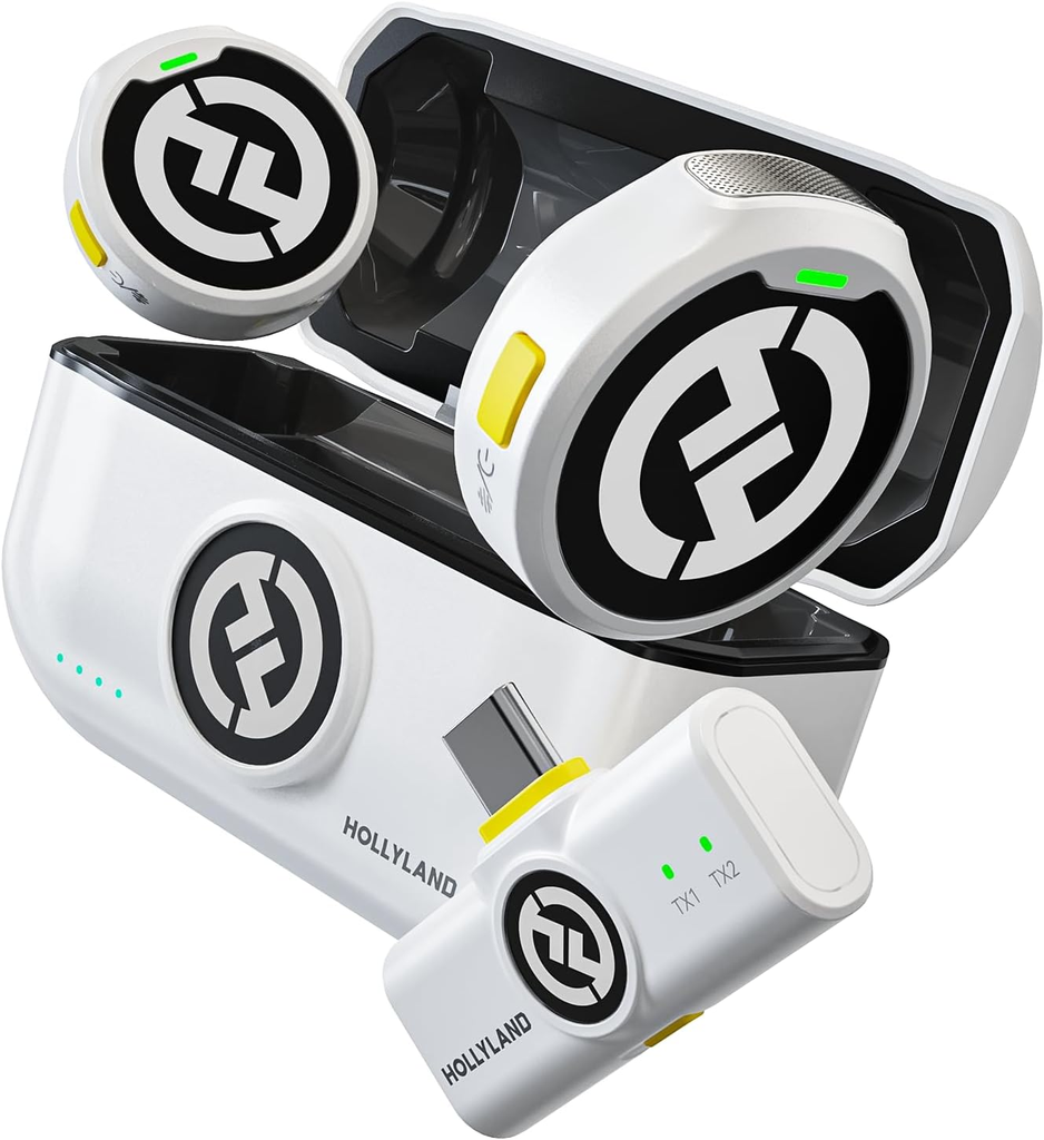 Microfono Balita Inalambrico Hollyland Lark M2 Tipo C Ivory White