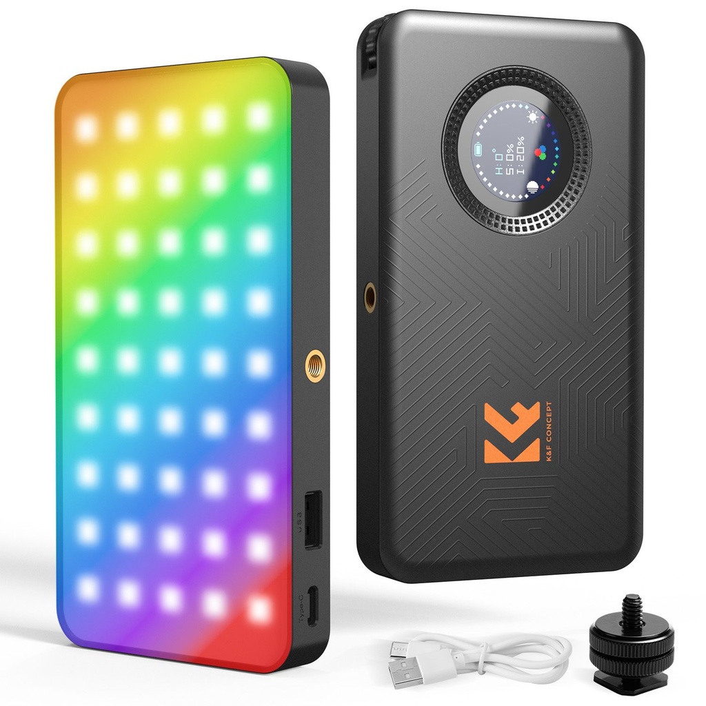 Luz De Video Led Portatil 12W RGB Recargable K&f Concept