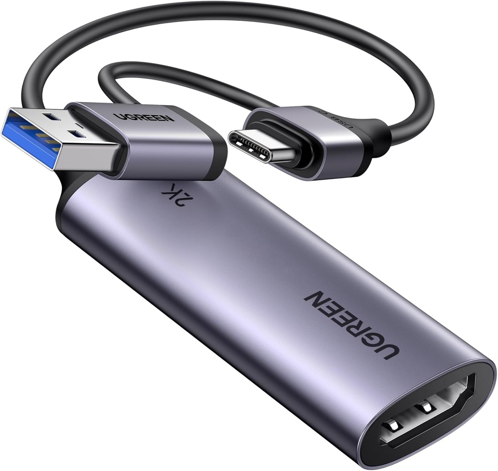 Capturadora de video UGREEN 2K HDMI a USB 3.0 
