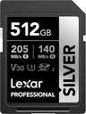 Memoria Sd 512GB Lexar Class 10 U3 V30 Silver Sdxc UHS-I
