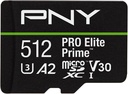 Tarjeta Micro SD PNY 512GB PRO Elite Prime microSDXC UHS-I V30