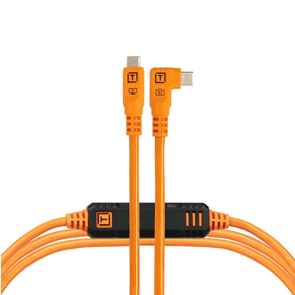 Cable Tipo C Tether Tools TetherPro Optima 10G USB 4,6 Mts Naranja
