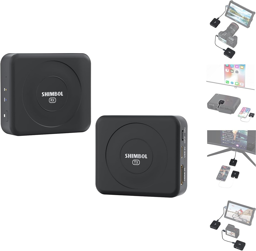 Transmisor Receptor De Video inalambrico Shimbol TP Nano 150 Mts Bateria integrada